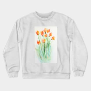 Bunch of Tulips in Watercolor Crewneck Sweatshirt